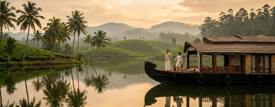 Couple_enjoying_houseboat_tour_in_kerla